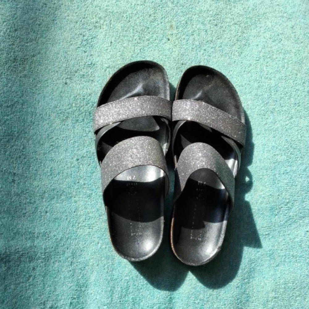 Kids Black Sandals